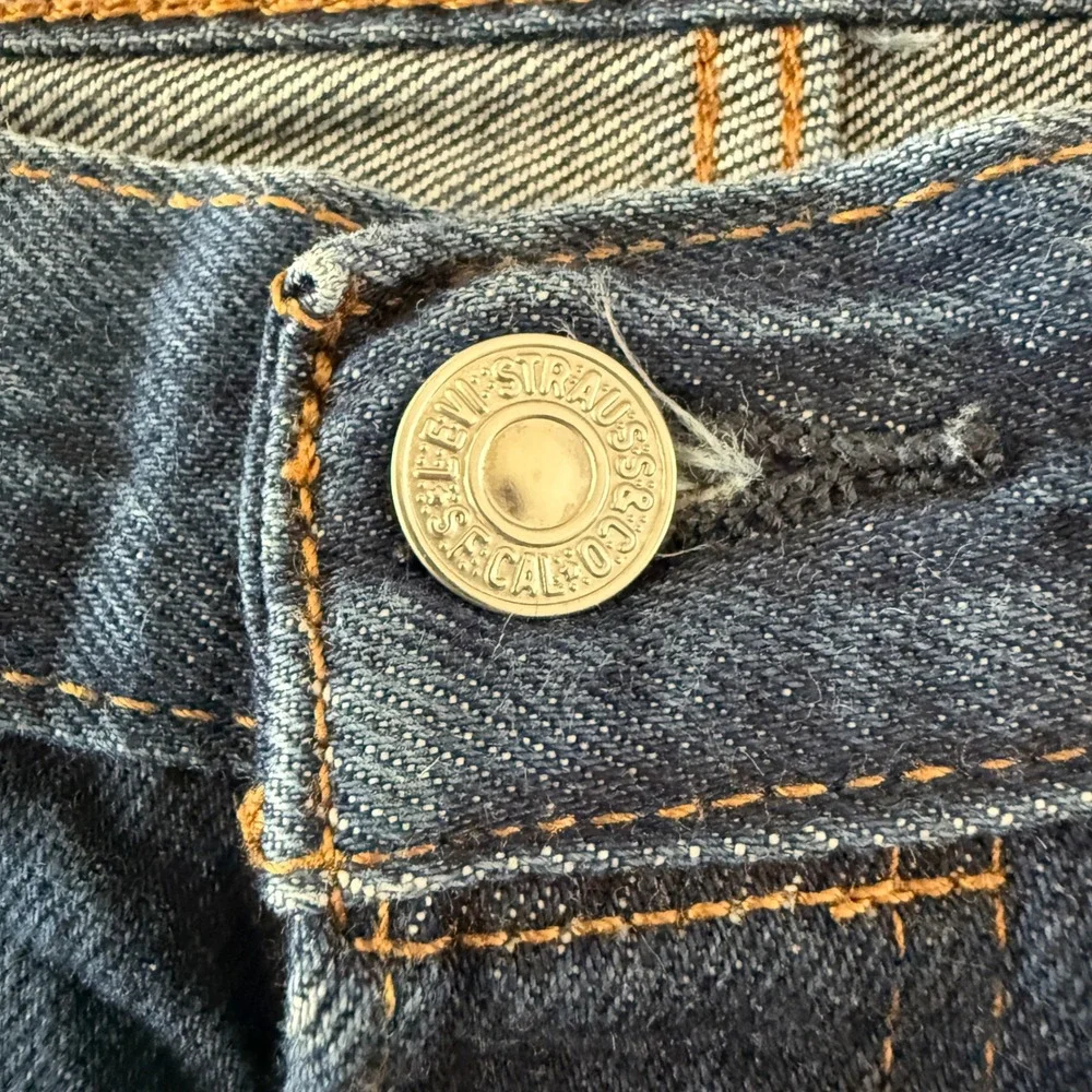 Levis 501 Original Fit Mens Jeans 40x32 Blue Denim‎ Button Fly Straight Leg